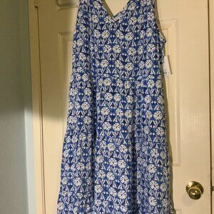 Blue and White Summery Dress/ Brand: Sonoma/ size: XXL